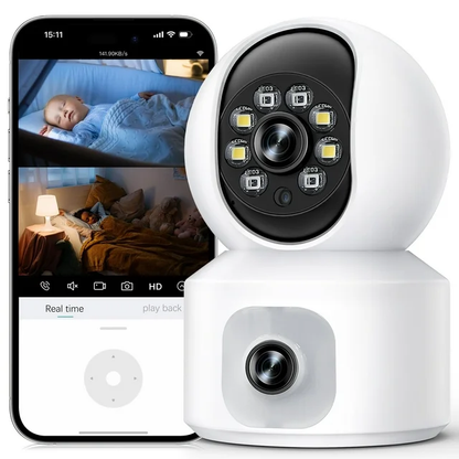 Sim supported Wireless CCTV Camera With Dual Lens