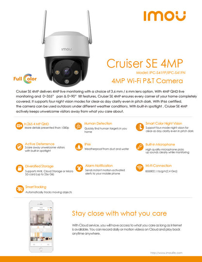 IMOU Cruiser SE (4mp) WIFI Wireless CCTV Camera