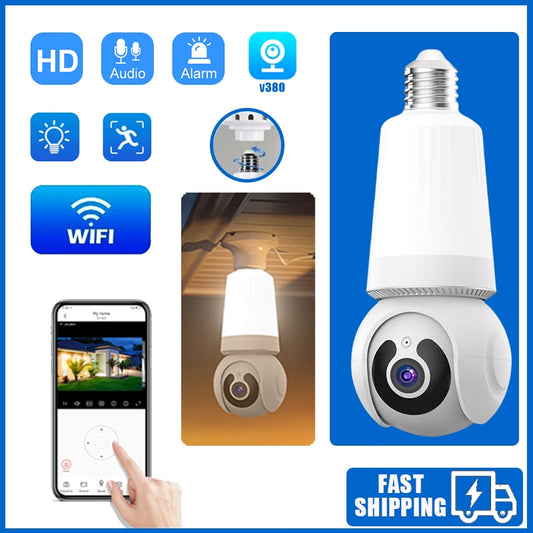 V380 WIFI Wireless Bulb CCTV Camera For Indoor Use