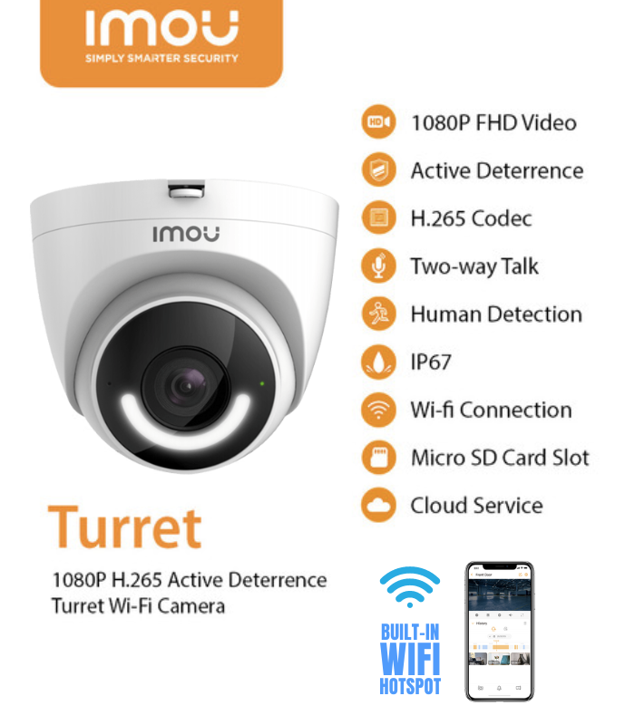 IMOU Turret (2mp) WIFI Wireless CCTV Camera