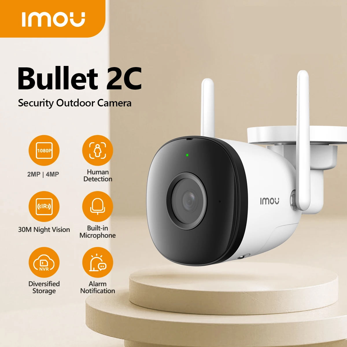 IMOU Bullet 2c (4mp) WIFI Wireless CCTV Camera