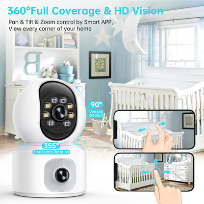 Sim supported Wireless CCTV Camera With Dual Lens