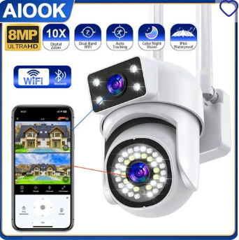 V380 Dual Lens Wifi Wireless PTZ CCTV Camera