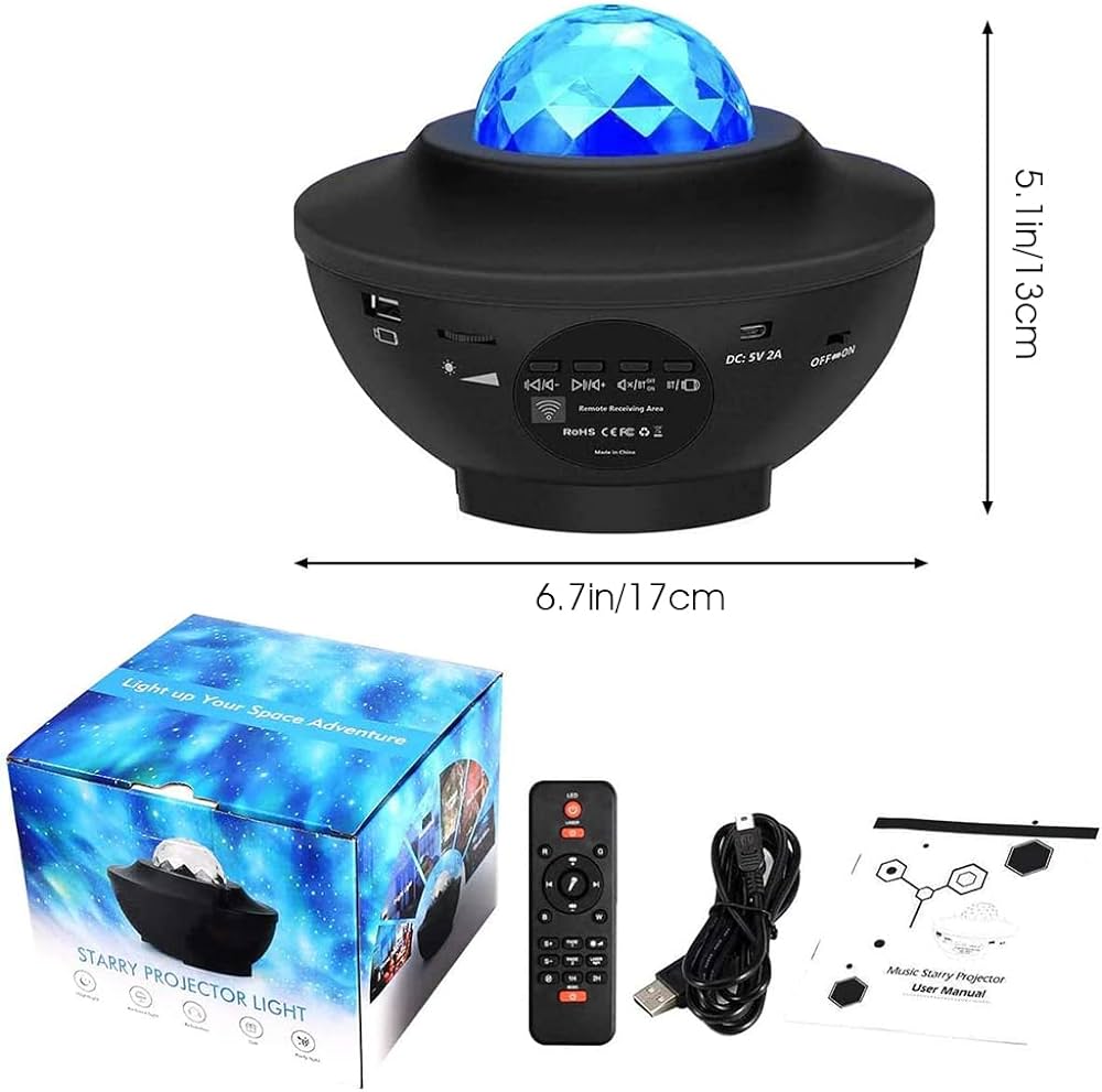 Starry Light Projector with Bluetooth Speaker