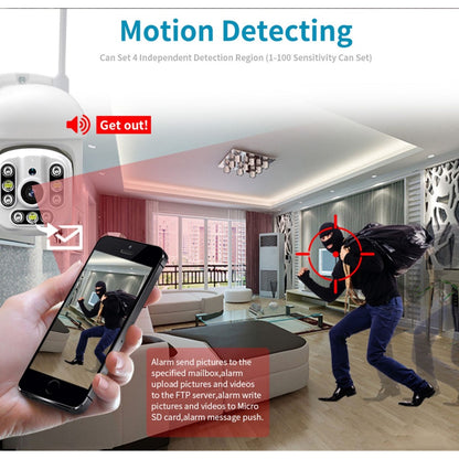 V380 PTZ WiFi CCTV Camera with Color Night Vision and Two-Way Talk