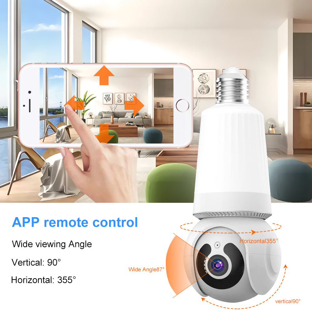 V380 WIFI Wireless Bulb CCTV Camera For Indoor Use