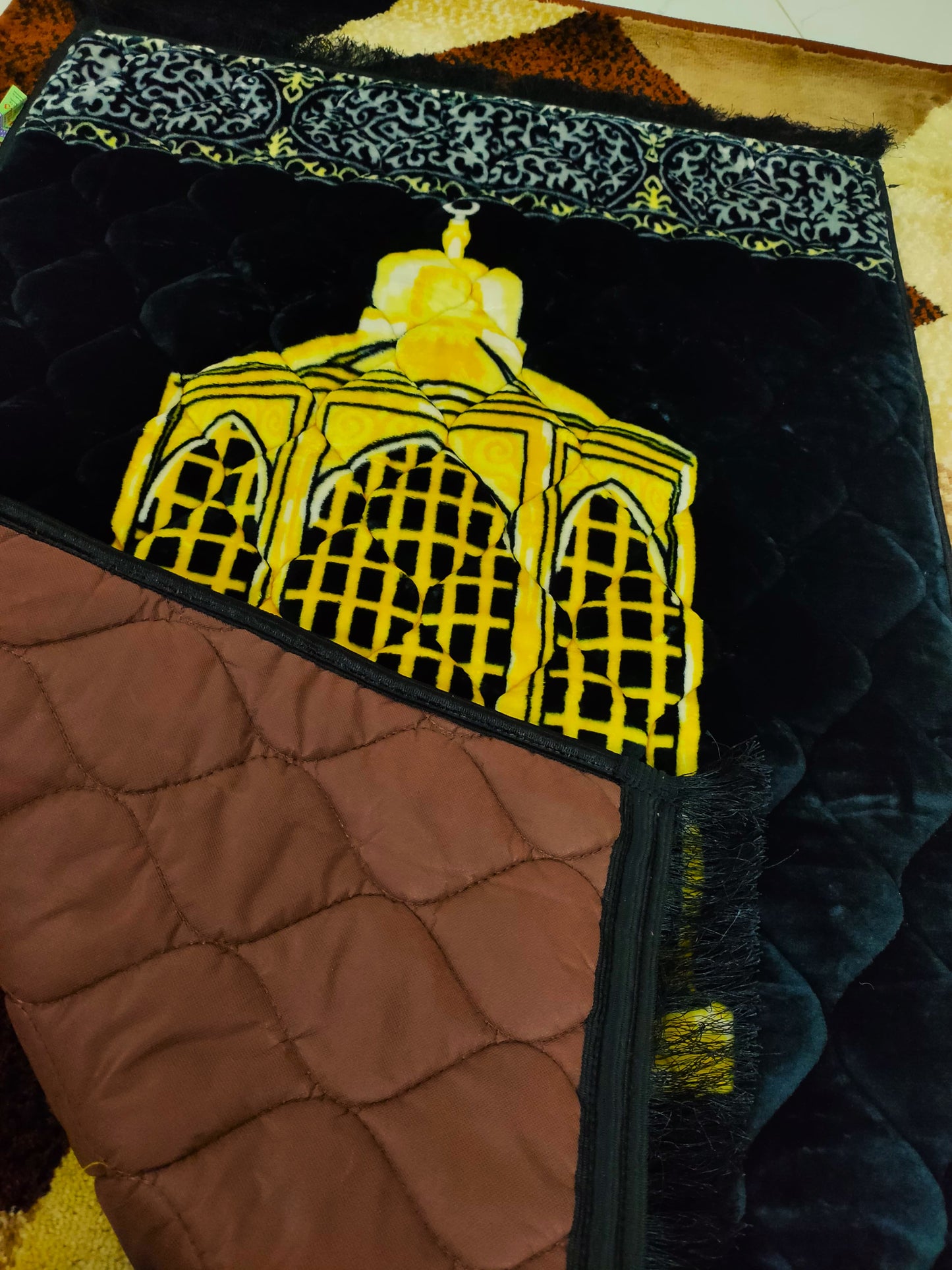 Black Maqam e Ibraheem Foam  Prayer mat