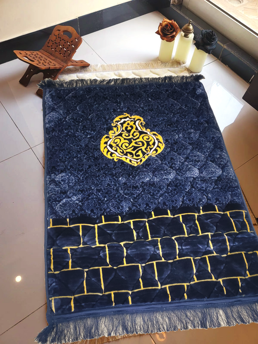 Blue Motif Premium Prayer Mat - Foam Jayenamaz